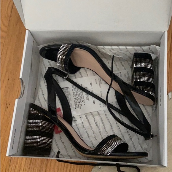 Aldo Sparkle Block Heels Size 9 - Picture 5 of 5